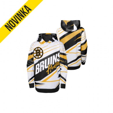 NHL, mikina, ADEPT, QUARTERBACK, PULLOVER, SUBLIMATED, HOODIE, BOSTON, BRUINS, JR, detská